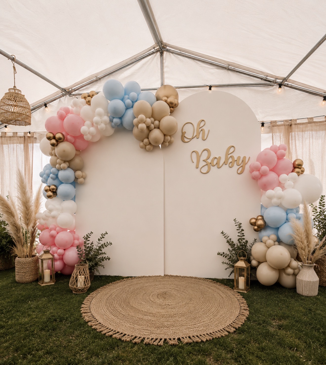 Luxury event balloon backdrop
