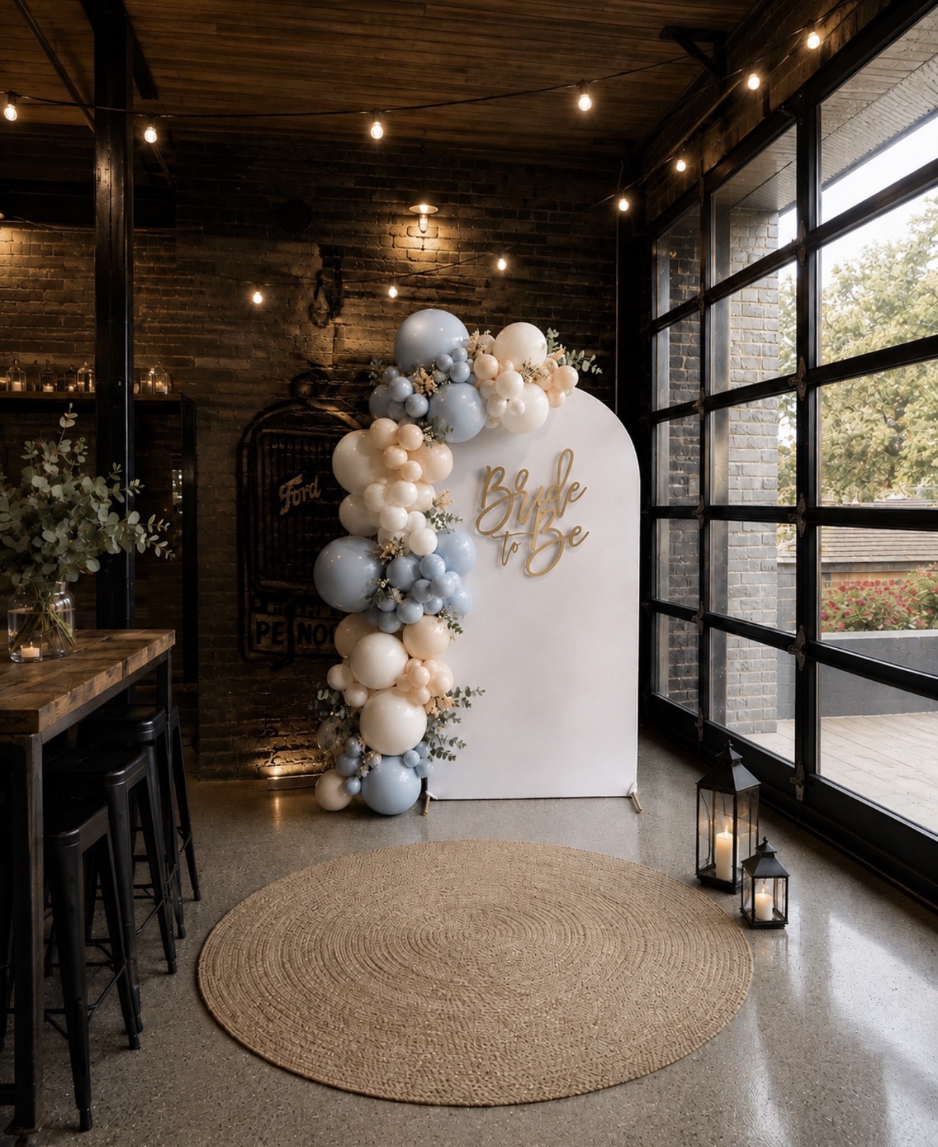 Colorful party installation