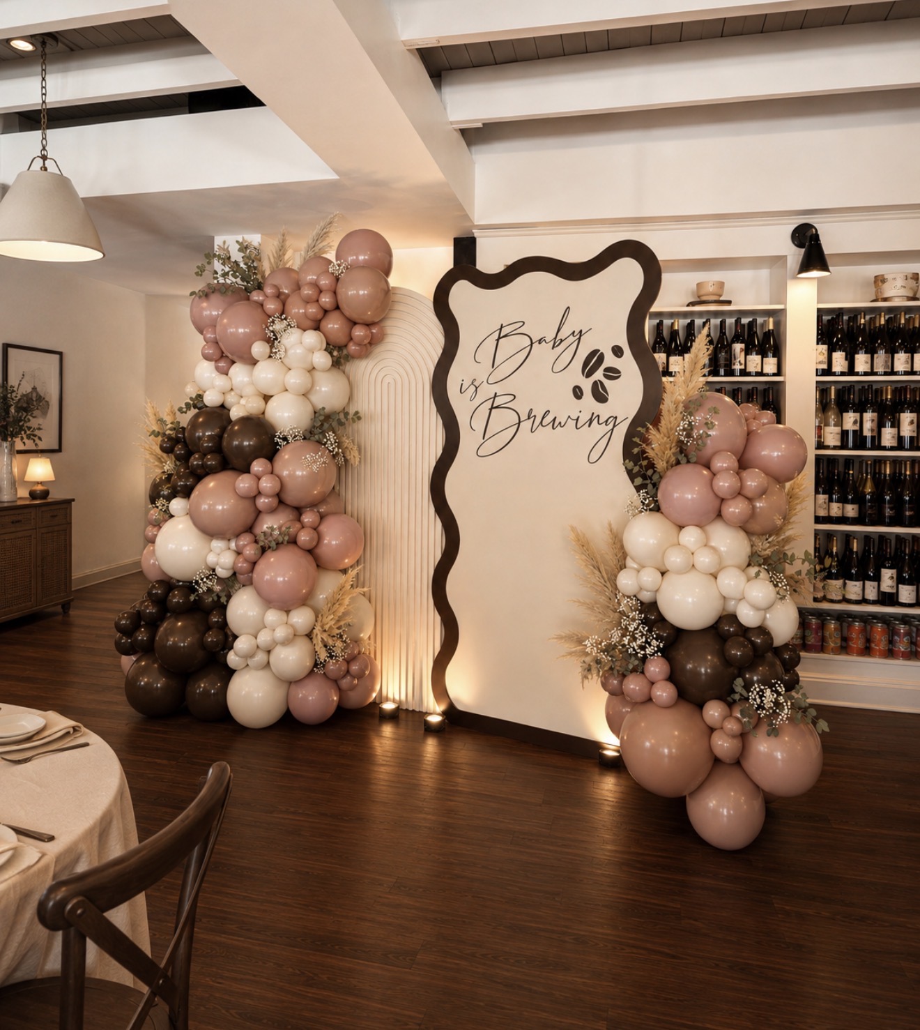 Luxury garland installation