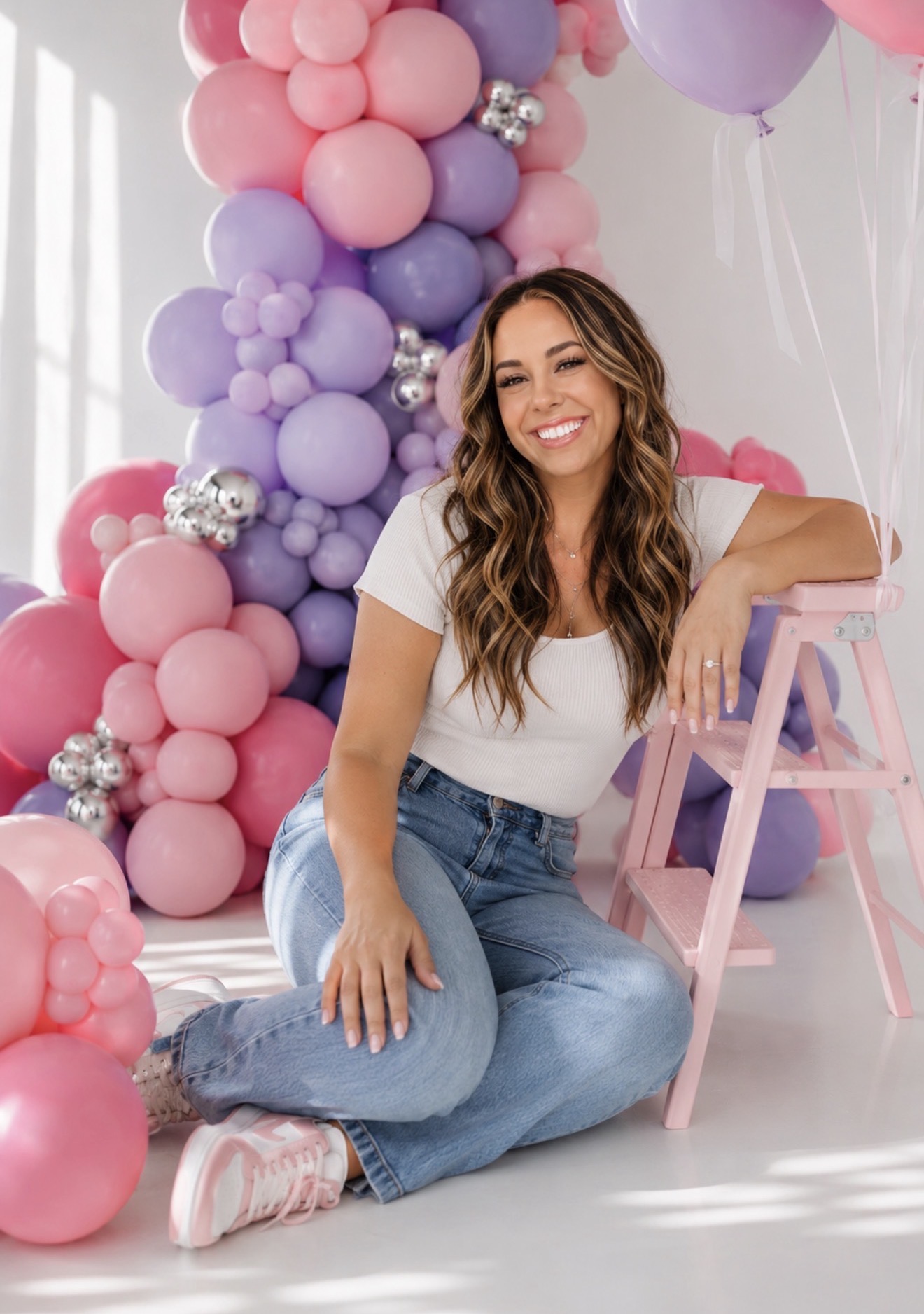 Luxury balloon arch installation