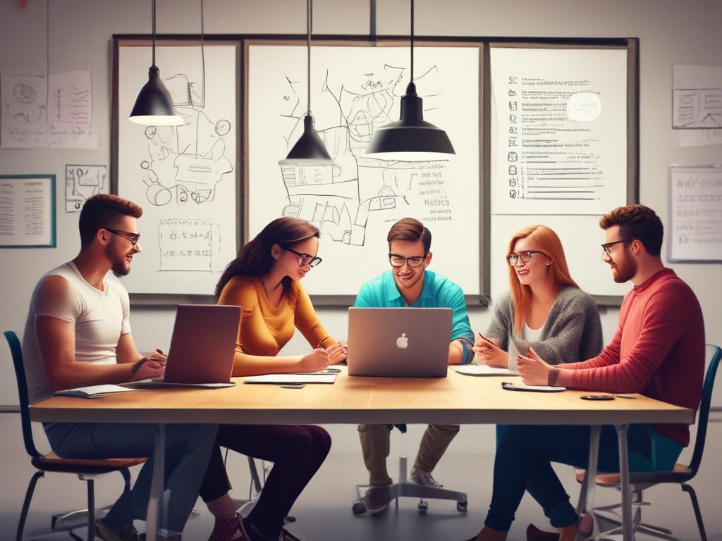 A high resolution image depicting a group of diverse content