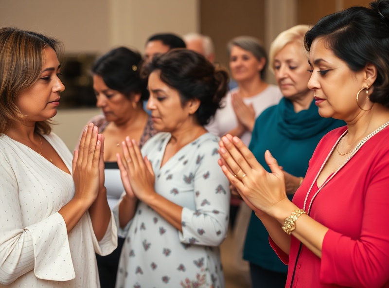 Women praying together