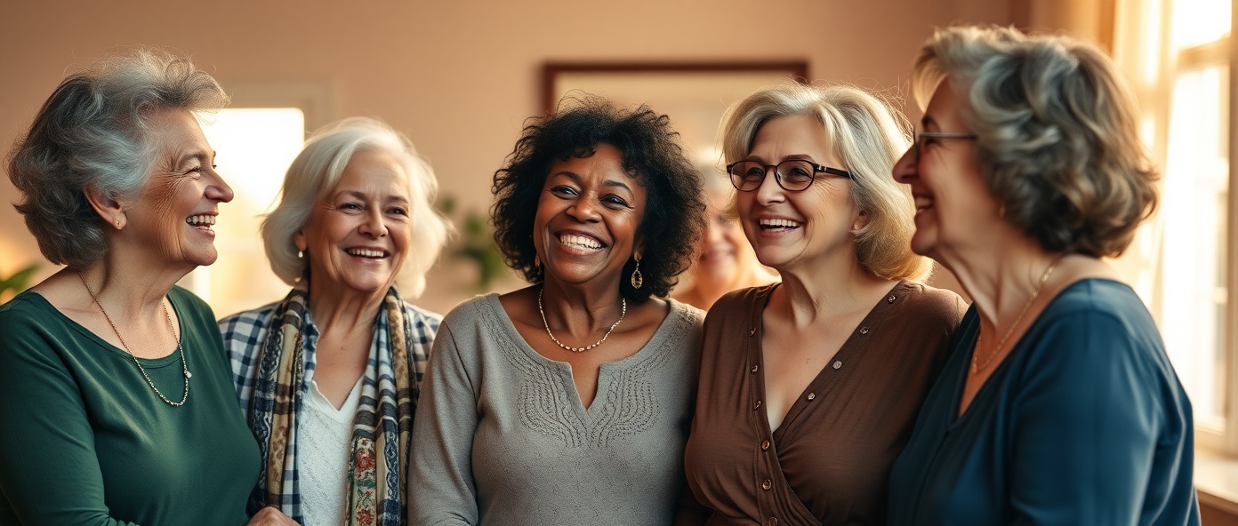 Joyful women in fellowship