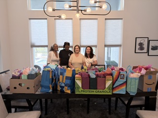 Making Toiletry Bags for Seniors at Hart Felt Ministries