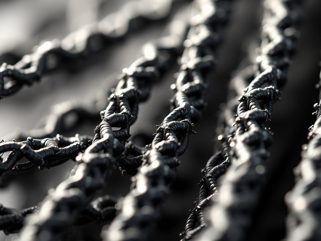 A hyper-realistic close-up shot of Carbon Nanotubes (CNTs), displaying their unique structure and properties. The background should be softly blurred to keep the focus on the CNTs, highlighting their intricate details and texture. The image should capture the essence of advanced materials, with an emphasis on clarity and precision, shot with a 45mm f/1.2 lens for a stunning visual effect.