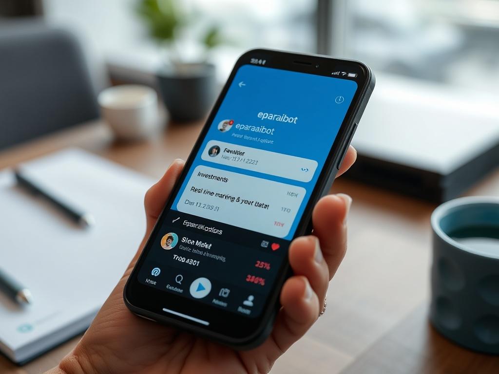 A close up of a smartphone displaying the Telegram app