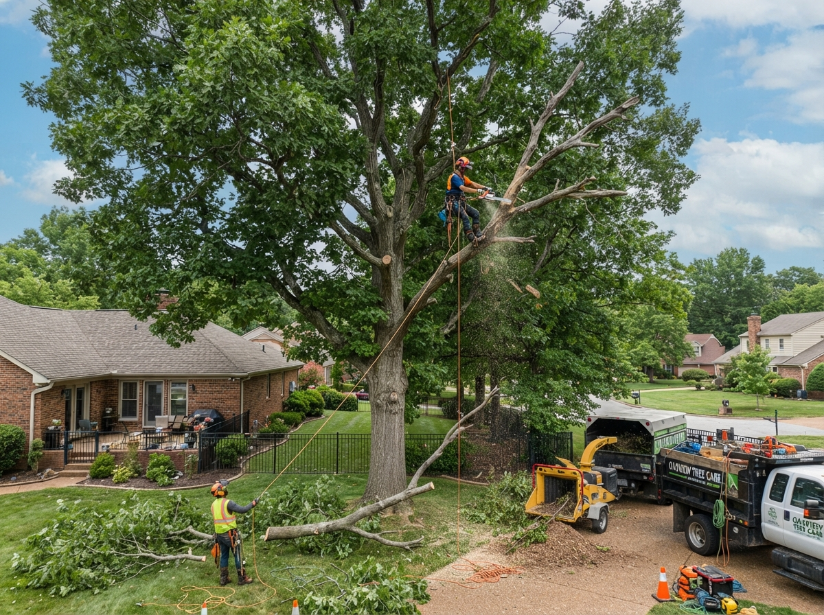 Tree trimming and branch removal by Alvarez Tree Service Charlotte