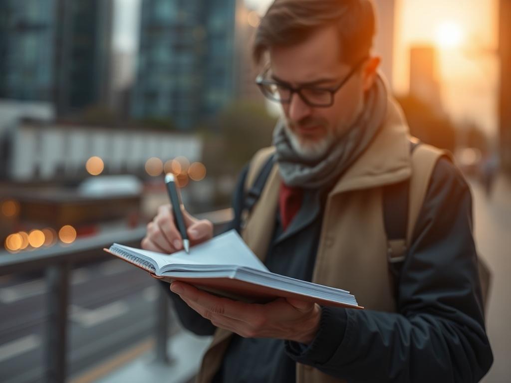 A close up shot of a risk analyst conducting field