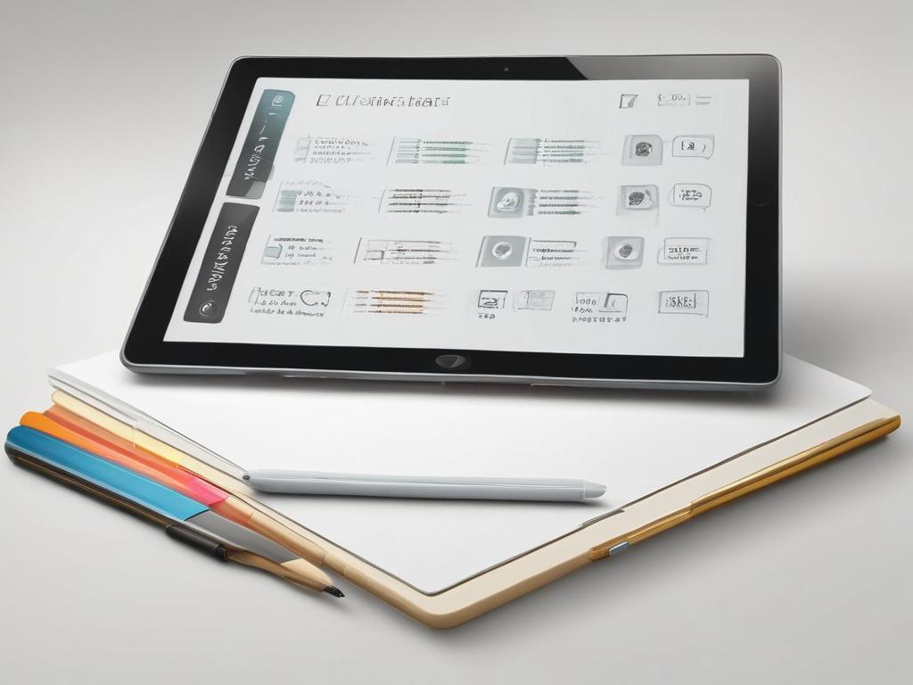A sleek digital interface displaying customized learning materials on a
