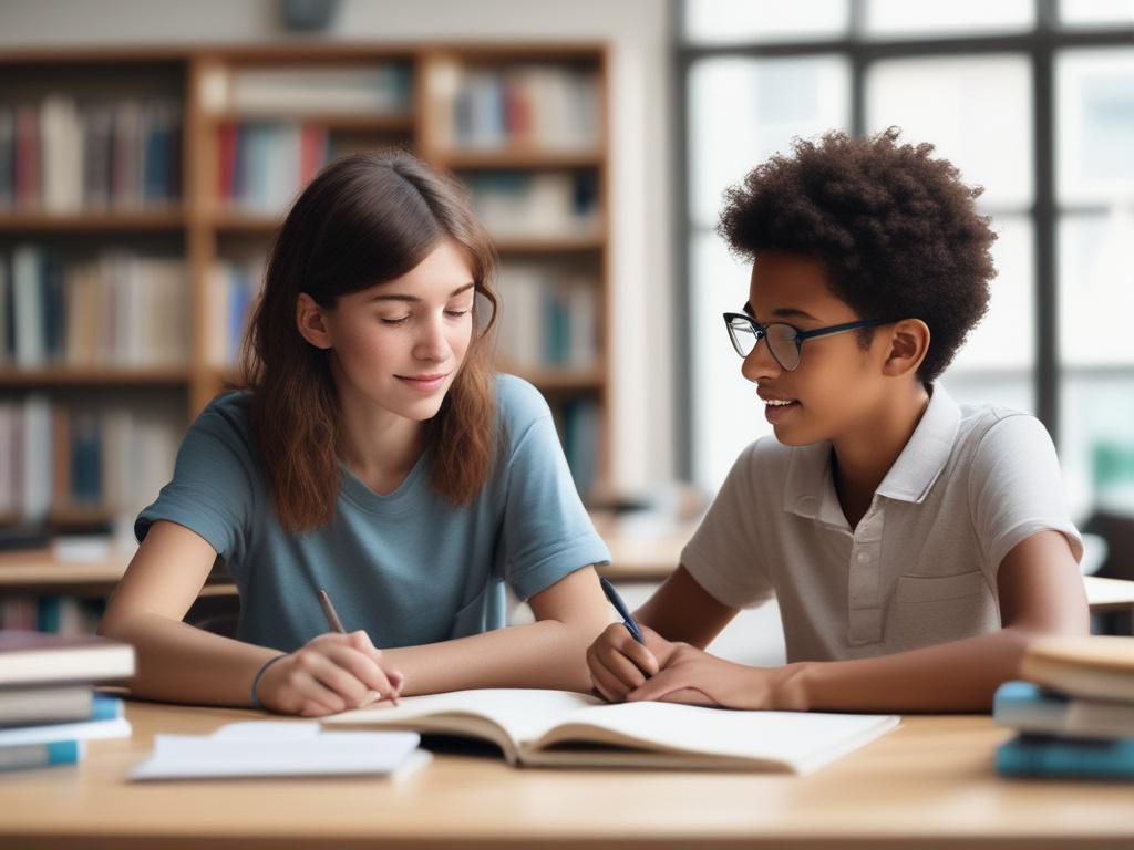 A tutor and a young student engaged in a learning