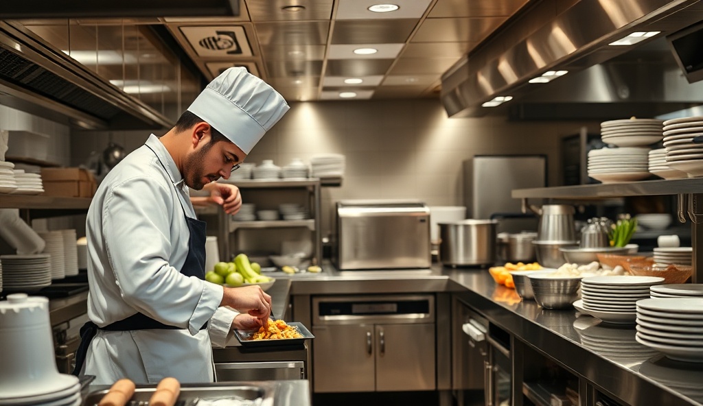 Professional restaurant kitchen