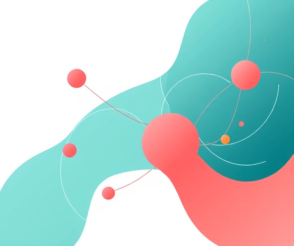 Abstract geometric shapes representing connectivity and solutions