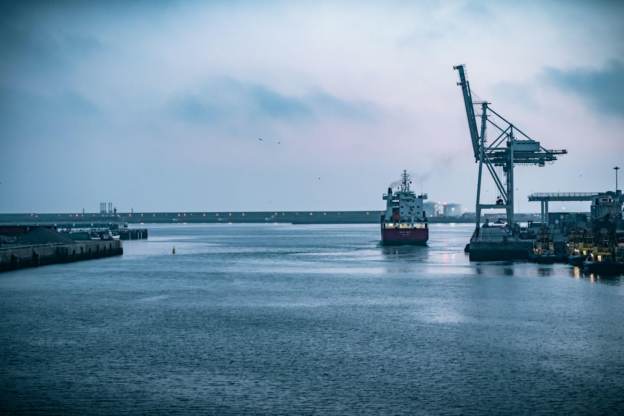 The sea trade port in Matosinhos, Porto.