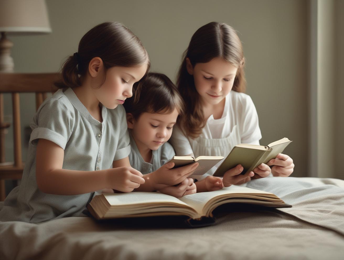 children reading books