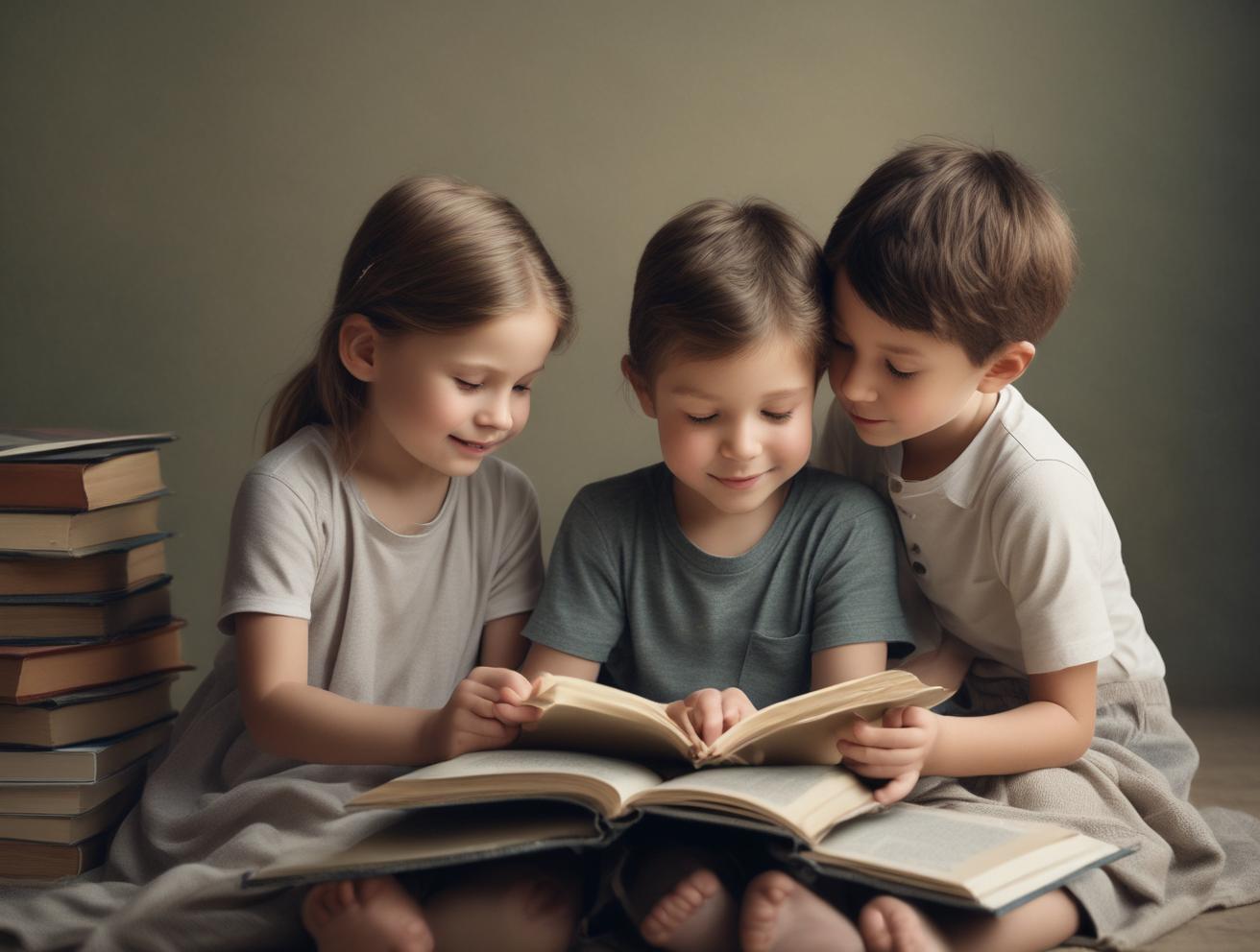 children reading books