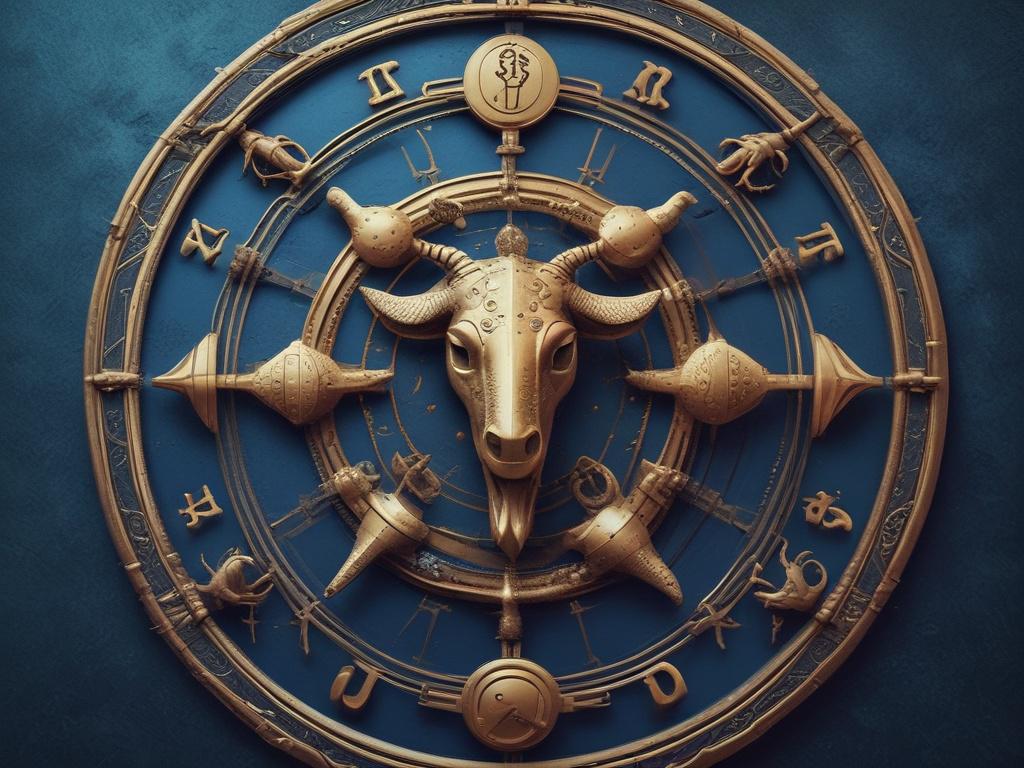 A detailed, lifelike representation of a zodiac themed digital advisor,