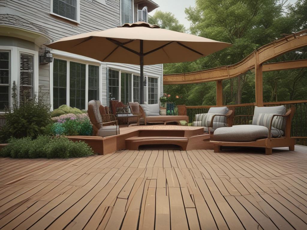 custom deck, outdoor living, carpentry, wood deck, backyard oasis