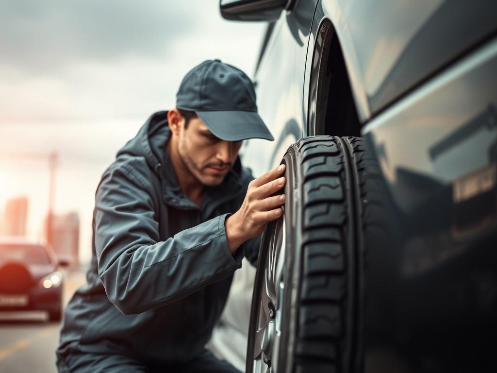 A close up shot of a skilled technician changing a