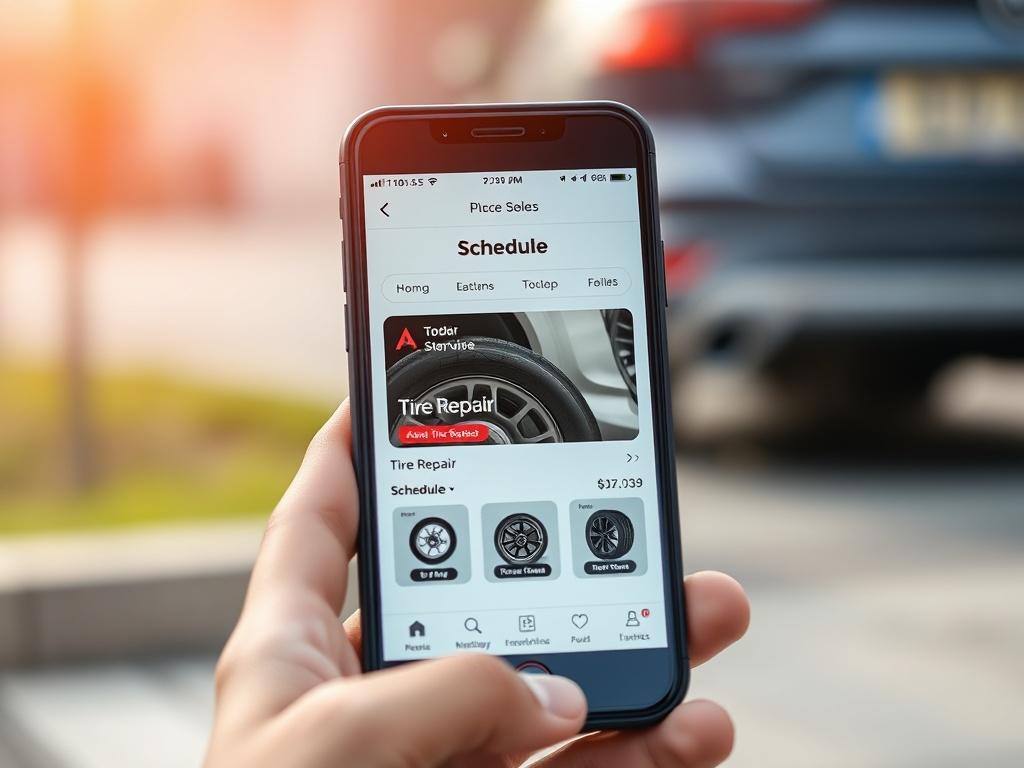 A close up shot of a smartphone displaying a scheduling
