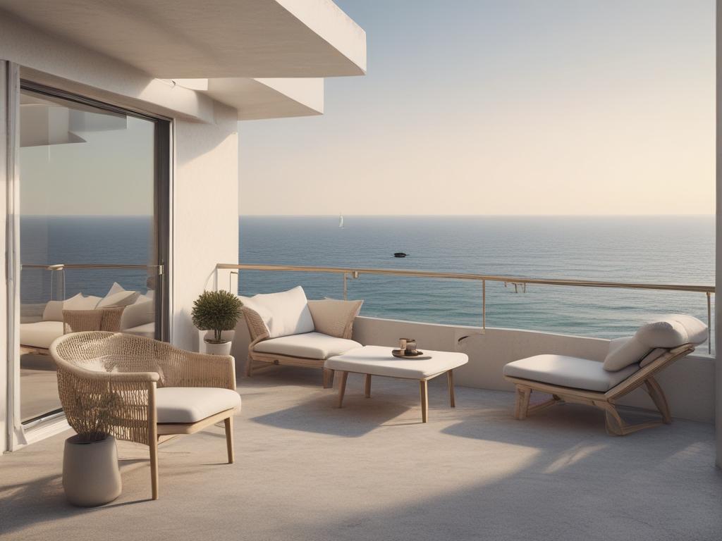 sea view, modern apartment, terrace, relaxation