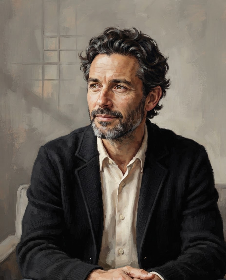 Illustrated portrait of Marcus Ellery, Product Strategy Director