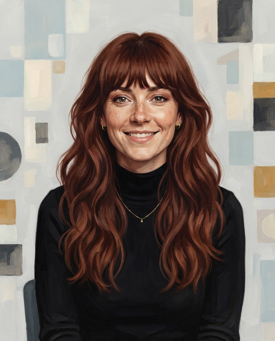 Illustrated portrait of Grace Holloway, Design Systems Lead