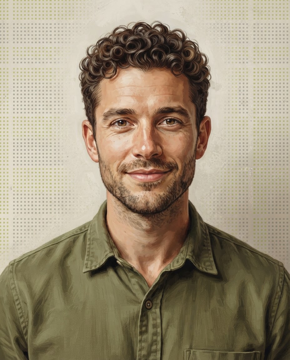 Illustrated portrait of Isaac Bennett, Principal Software Engineer