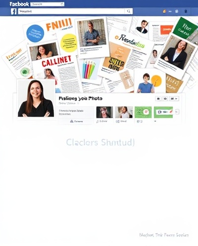 Before: Cluttered Facebook page