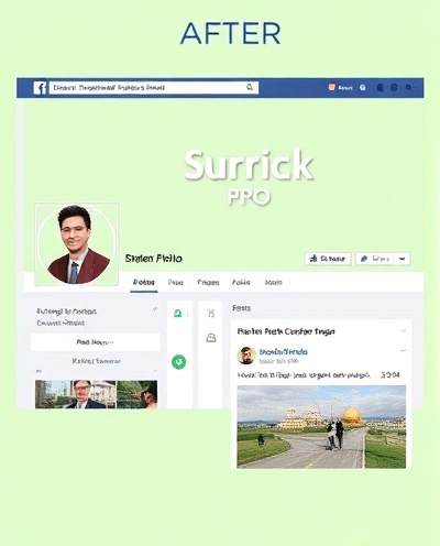 After: Clean optimized Facebook page