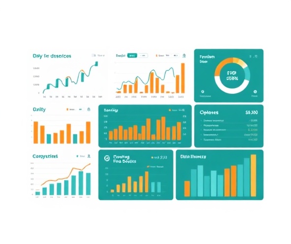 Professional financial dashboard illustration