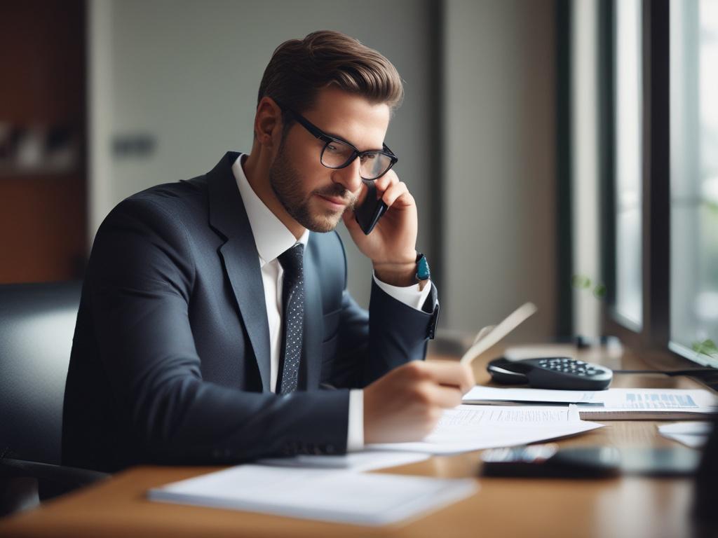 A close up shot of a financial advisor making a