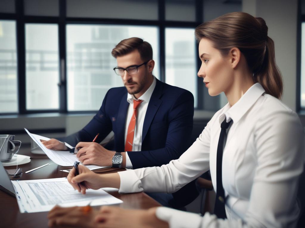 A close up shot of a financial analyst reviewing performance