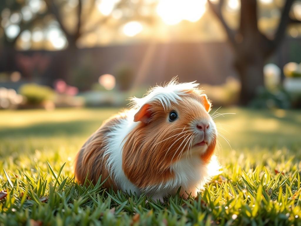 A realistic high resolution image of a cute Peruvian guinea