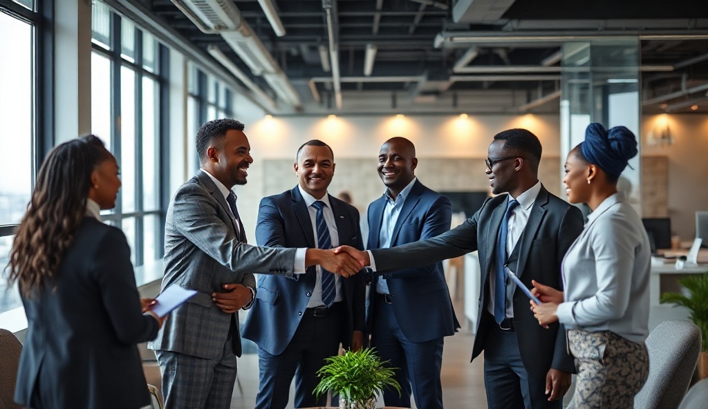 Business partners meeting and collaboration