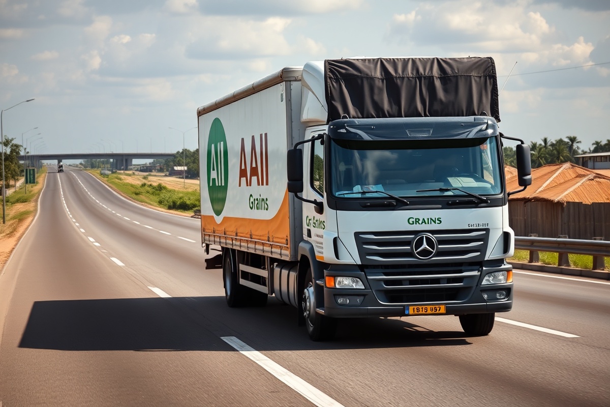 AAI GRAINS AND FOOD SUPPLIES professional branded cargo truck