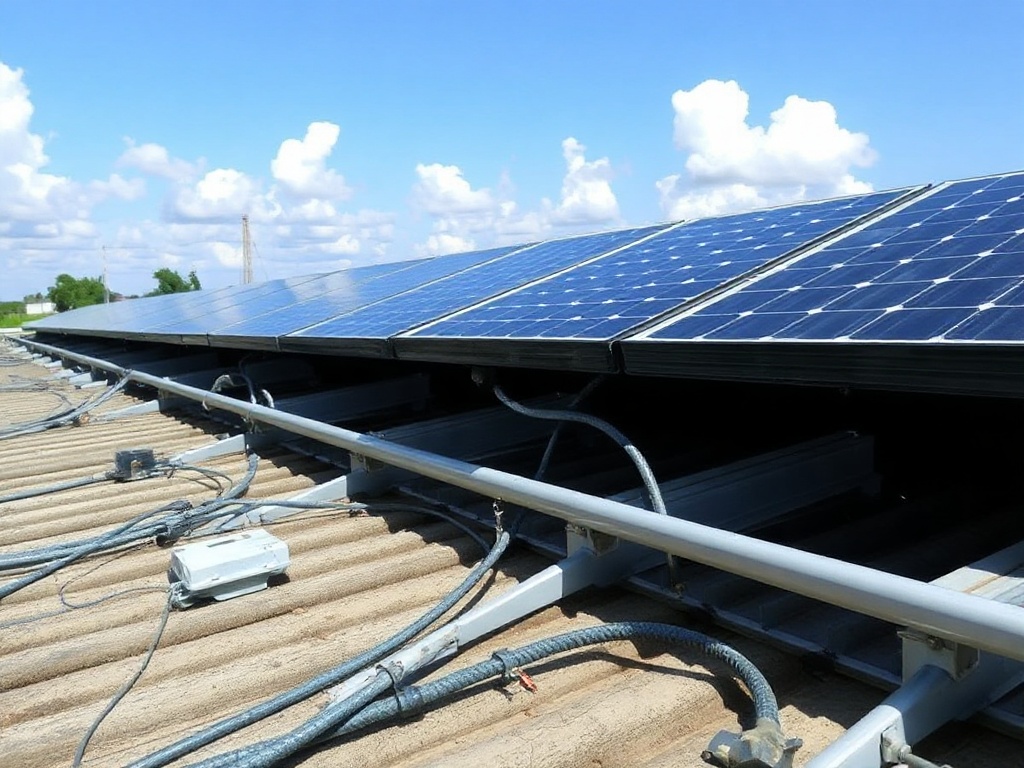 Industrial solar panel array
