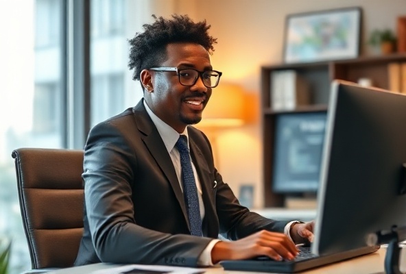 CEO executive office with professional workspace