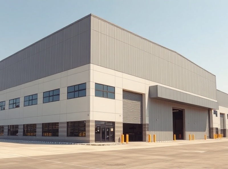 Modern warehouse or distribution facility building exterior