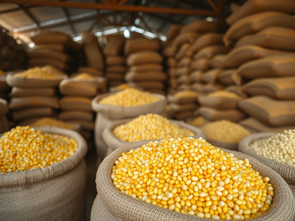 Premium maize grain at Kaduna processing center