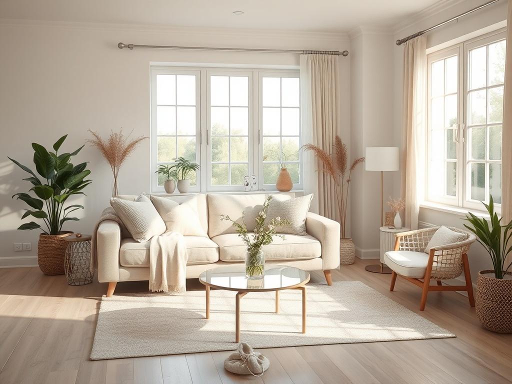 A serene, high resolution image of a clean and tidy