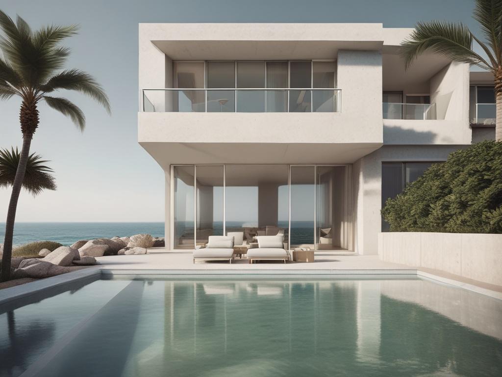 coastal villa, luxury design, ocean views, elegant architecture