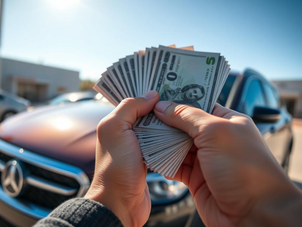 A close up shot of a hand holding a stack