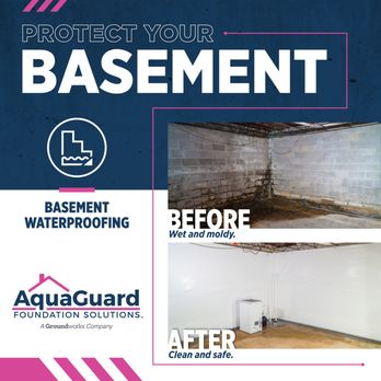 Basement waterproofing installation