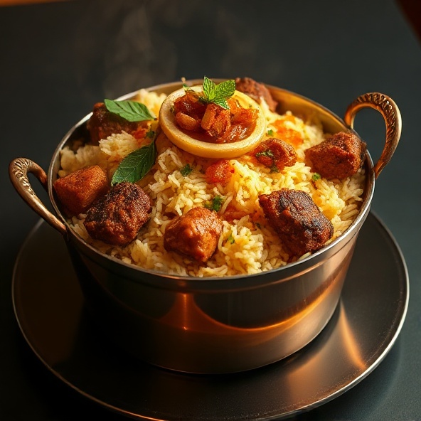 Premium bucket-style biryani