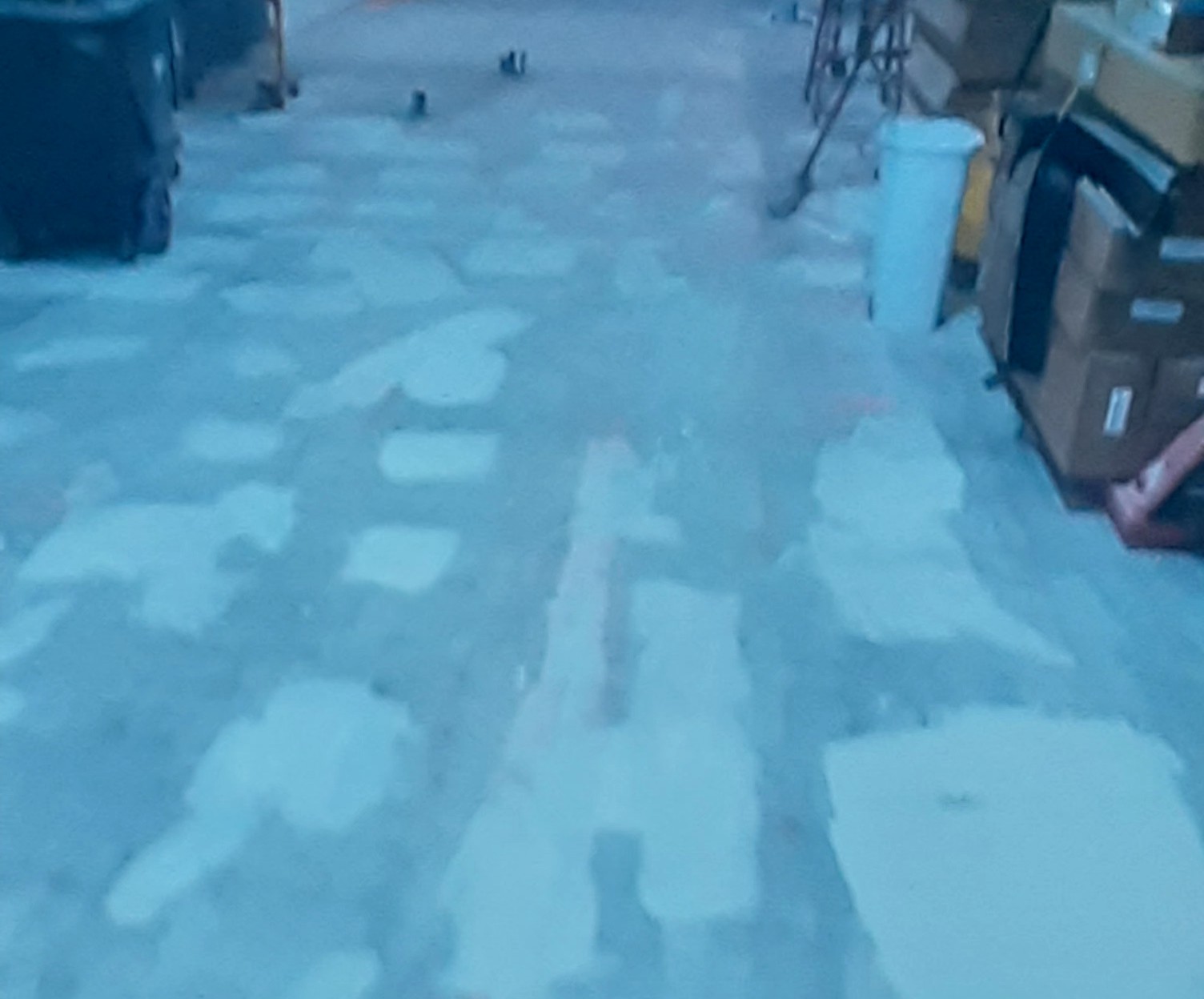 Professional flooring installation project