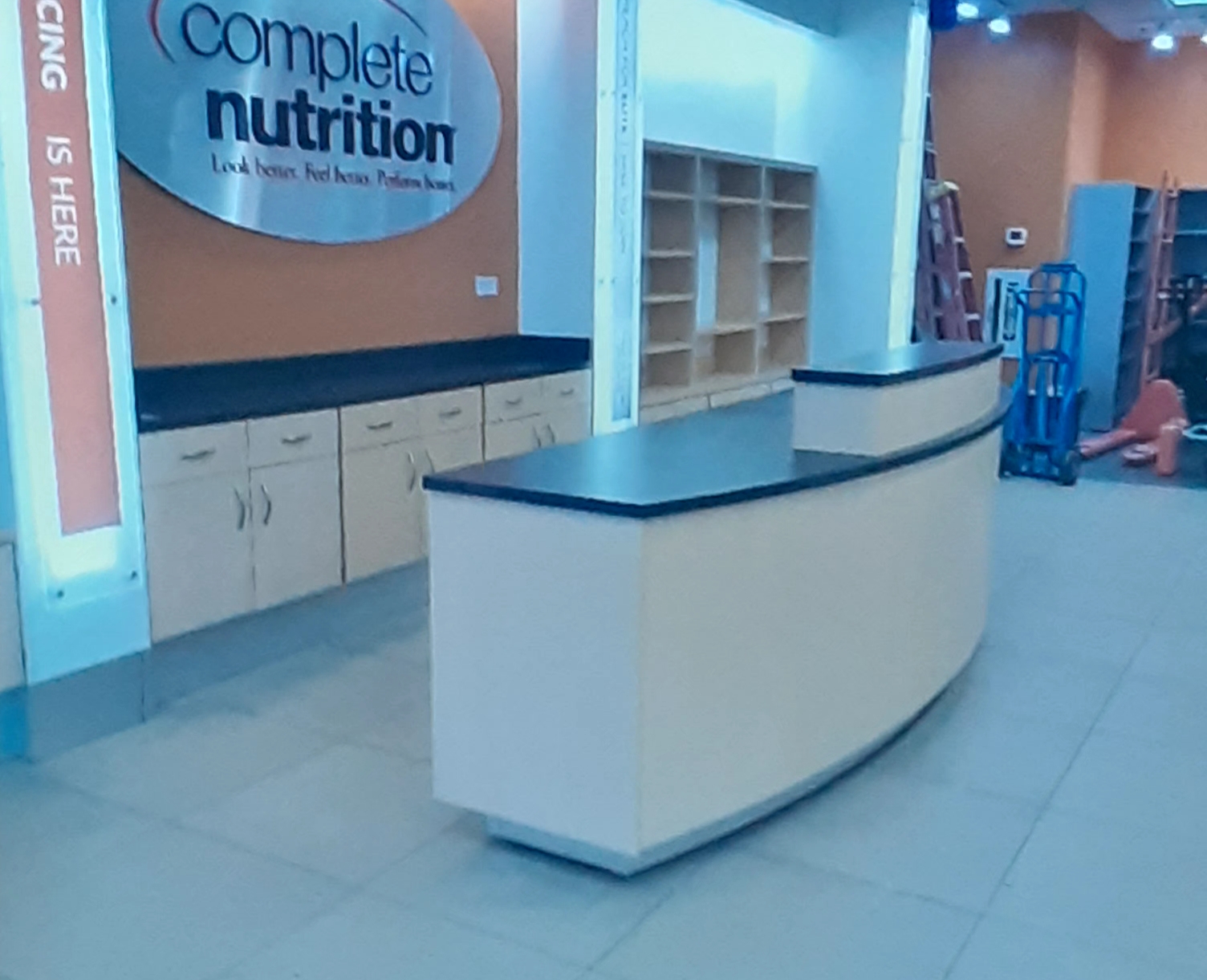 Nearly completed construction project