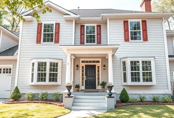 Residential exterior house painting project