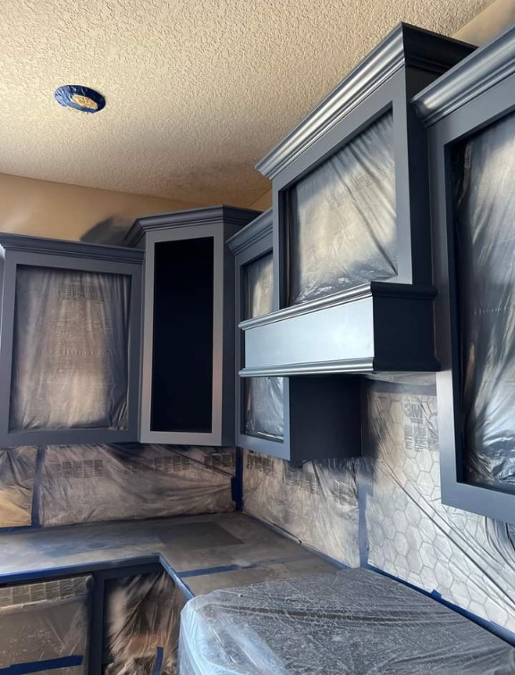 Cabinet painting and installation project