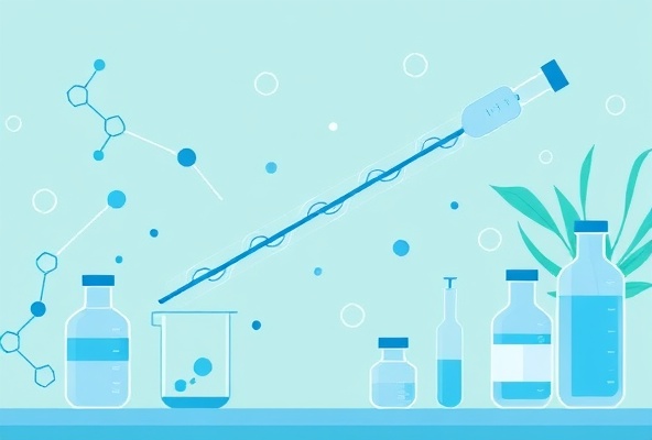 Scientific peptide molecules illustration