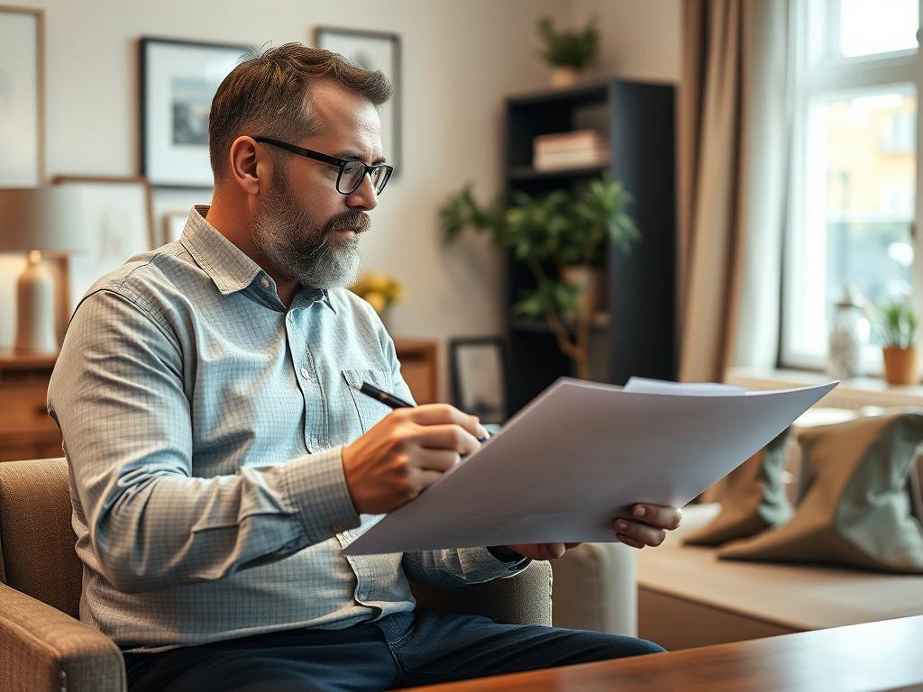 Close up shot of a landlord discussing eviction plans with
